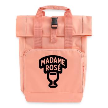 Monsieur Rosé Humour Drôles Noël - Sac à dos Roll Top à deux anses - rose liberty - Devant