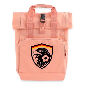 Germany Football Eagles - Roll Top Backpack with Two Handles - chintz rose - Front