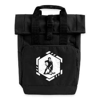 Idée simple de floorball pour floorball - Sac à dos Roll Top à deux anses - noir - Devant