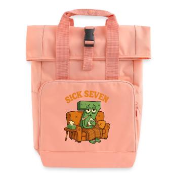 Six Seven Sick Seven - Roll Top Backpack with Two Handles - chintz rose - Front