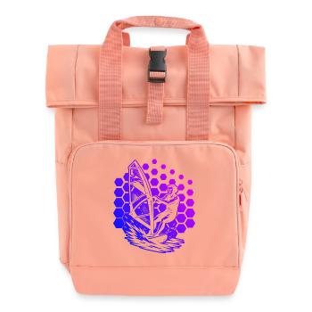 Klare Windsurfing Botschaft - Rolltop Rucksack mit zwei Griffen - Chintzrosa - Vorne