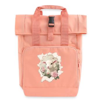Lamb - Roll Top Backpack with Two Handles - chintz rose - Front