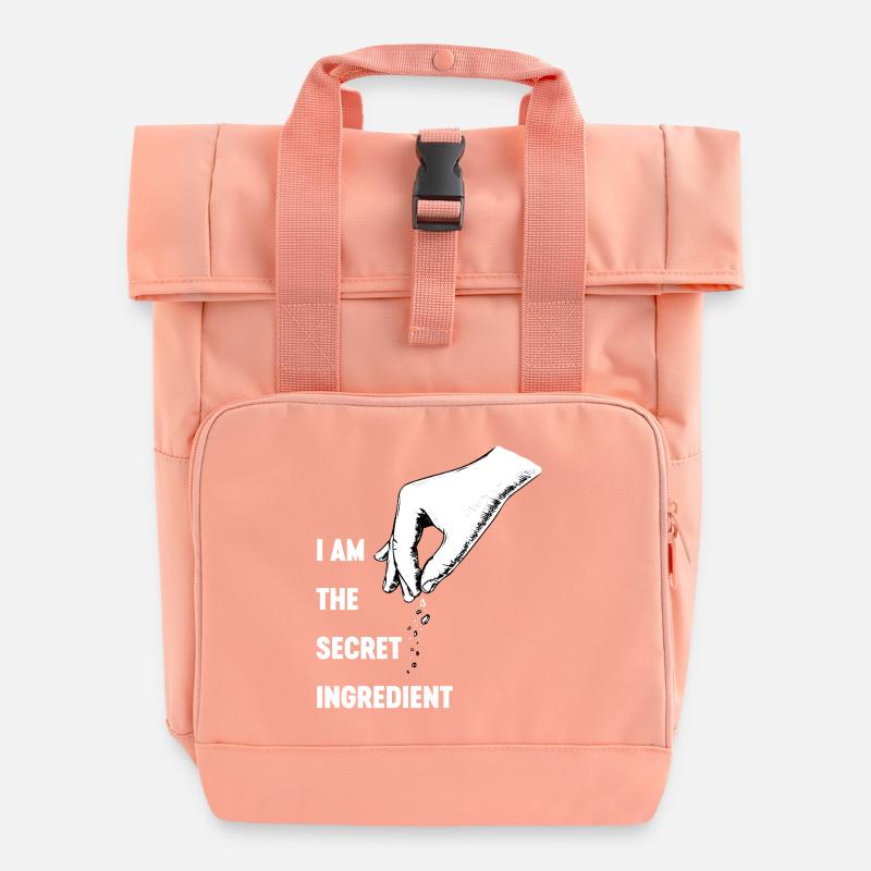 Lustiger Küchenchef, Küchenchef, Küchenchef, Uniform, ich - Rolltop Rucksack mit zwei Griffen - Chintzrosa