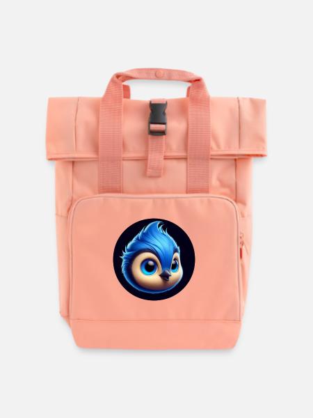 Comic Bird Bleu Bleu - Sac à dos Roll Top à deux anses - rose liberty
