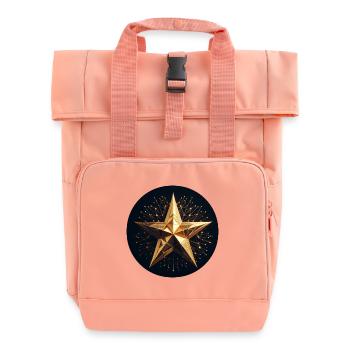 Étoile scintillante dorée - Sac à dos Roll Top à deux anses - rose liberty - Devant
