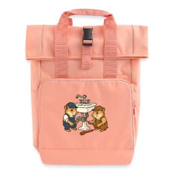 Les hamsters réparent l’évier - Sac à dos Roll Top à deux anses - rose liberty - Devant