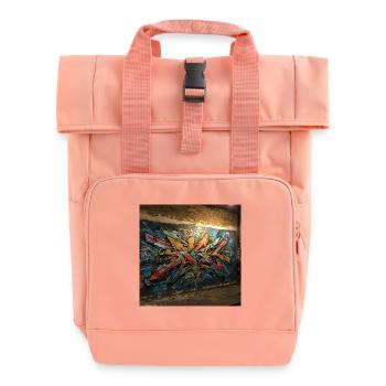 Energieausbruch in lebhaften Farben - Rolltop Rucksack mit zwei Griffen - Chintzrosa - Vorne