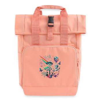 Floraison des pensées - Sac à dos Roll Top à deux anses - rose liberty - Devant