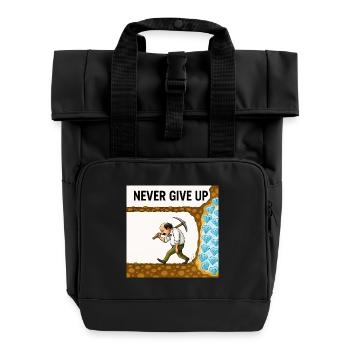 N’abandonnez jamais - Sac à dos Roll Top à deux anses - noir - Devant
