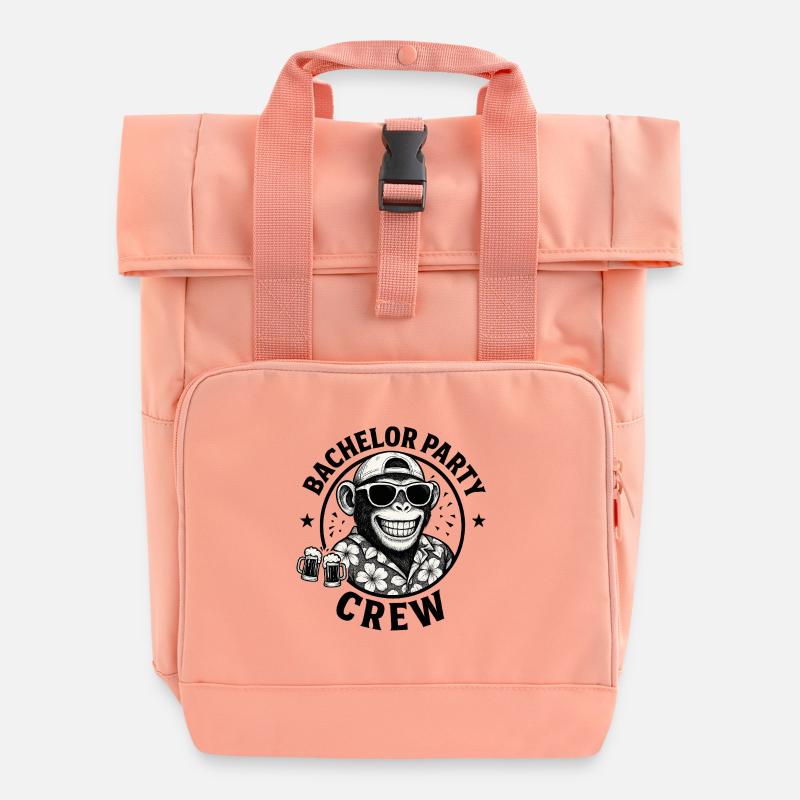 Enterrement de vie de garçon Singe célibataire - Sac à dos Roll Top à deux anses - rose liberty