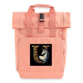 U – Ornement magique avec licorne - Sac à dos Roll Top à deux anses - rose liberty - Devant