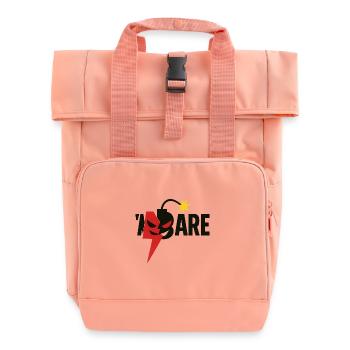 Design des Protests mit nuklearem Lächeln - Rolltop Rucksack mit zwei Griffen - Chintzrosa - Vorne