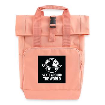 Patiner autour du monde - Sac à dos Roll Top à deux anses - rose liberty - Devant