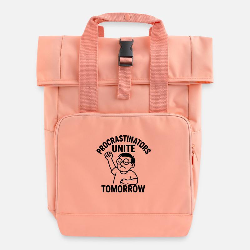 Prokrastination Unite Morgen - Rolltop Rucksack mit zwei Griffen - Chintzrosa