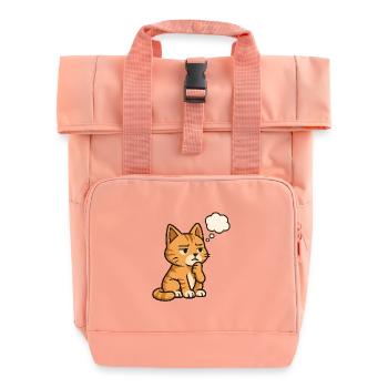 Thoughtful-Cat - Roll Top Backpack with Two Handles - chintz rose - Front