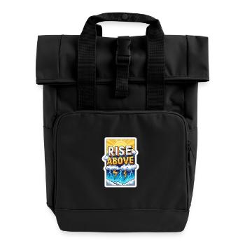Rise Above Storms - Roll Top Backpack with Two Handles - black - Front