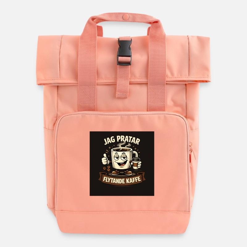 Ich spreche von flüssigem Kaffee - Rolltop Rucksack mit zwei Griffen - Chintzrosa
