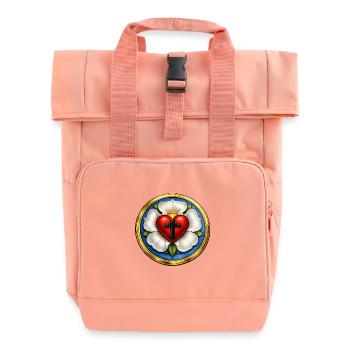 Martin-Luther-Rose - Rolltop Rucksack mit zwei Griffen - Chintzrosa - Vorne