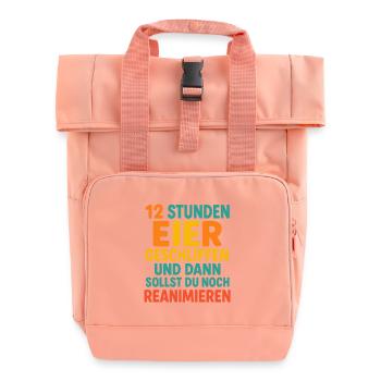 12 hours duty - Roll Top Backpack with Two Handles - chintz rose - Front