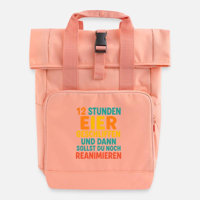 12 heures de service - Sac à dos Roll Top à deux anses - rose liberty