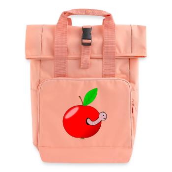Wurm Apfel - Rolltop Rucksack mit zwei Griffen - Chintzrosa - Vorne