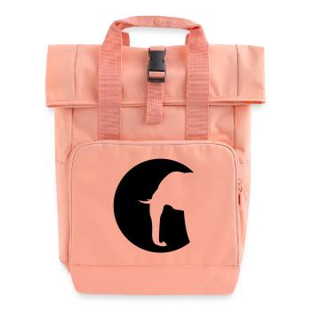 elephant - Roll Top Backpack with Two Handles - chintz rose - Front