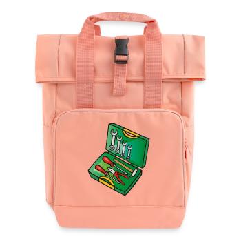 Boîte à outils | toolbox - Sac à dos Roll Top à deux anses - rose liberty - Devant
