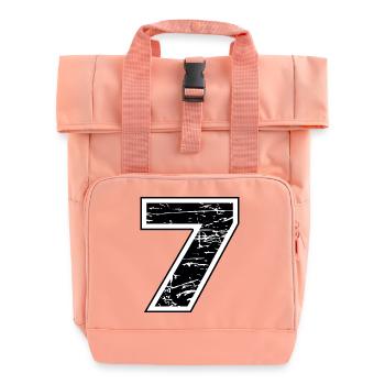 7 - Rolltop Rucksack mit zwei Griffen - Chintzrosa - Vorne