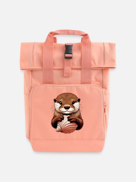 Otter - Rolltop Rucksack mit zwei Griffen - Chintzrosa