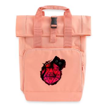 Pen n paper D20 W20 Cat Dark Mystery RPG - Roll Top Backpack with Two Handles - chintz rose - Front