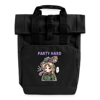 Faire la fête - Sac à dos Roll Top à deux anses - noir - Devant