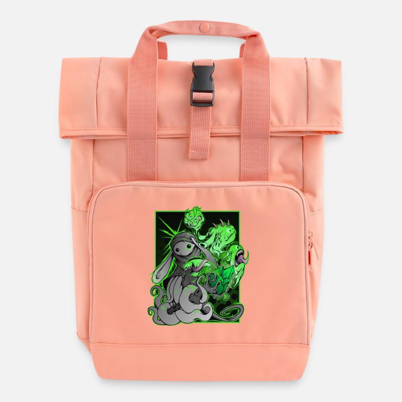 Magic - Roll Top Backpack with Two Handles - chintz rose