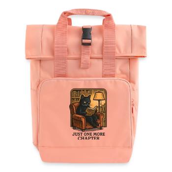 Noch Ein Kapitel Katzenlese - Rolltop Rucksack mit zwei Griffen - Chintzrosa - Vorne