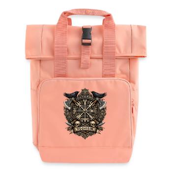 Vegvisir Nordischer Kompass - Rolltop Rucksack mit zwei Griffen - Chintzrosa - Vorne