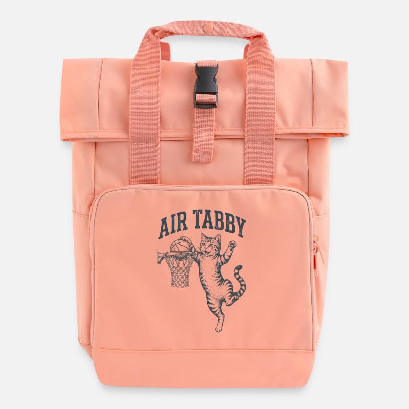 Air Tabby Dunk Cat - Roll Top Backpack with Two Handles - chintz rose