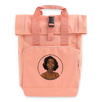 Elegante Stilikone - Rolltop Rucksack mit zwei Griffen - Chintzrosa - Vorne
