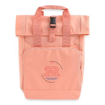 Over coming fear - Roll Top Backpack with Two Handles - chintz rose - Front