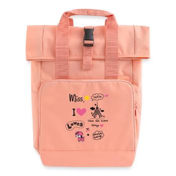 Girl love paris yoga scribble trip french cadeau - Sac à dos Roll Top à deux anses - rose liberty - Devant