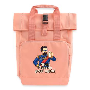 Bavaria great again II - King Ludwig drunk - - Rolltop Rucksack mit zwei Griffen - Chintzrosa - Vorne