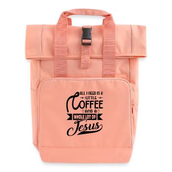 All i need is a little Coffee and a lot of Jesus - Sac à dos Roll Top à deux anses - rose liberty - Devant