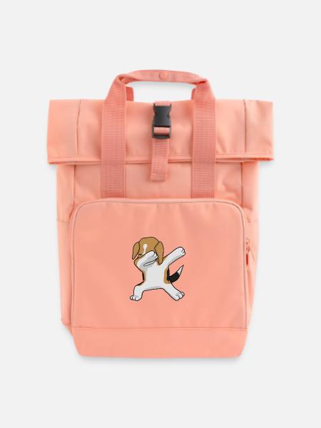 Beagle Dab - dabbing beagle - Rolltop Rucksack mit zwei Griffen - Chintzrosa