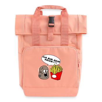 Star potato pommes frites wars father gift - Roll Top Backpack with Two Handles - chintz rose - Front