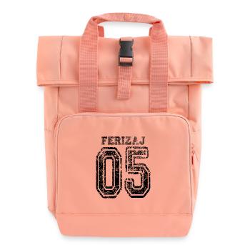 Ferizaj 05 Albanian Kosovar design gift - Roll Top Backpack with Two Handles - chintz rose - Front