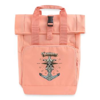 Tromsø Anchor Nautical Sailing Boat Summer - Rolltop Rucksack mit zwei Griffen - Chintzrosa - Vorne