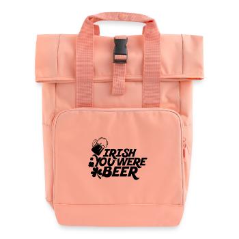 Irlandais vous étiez la bière - le jour de St Patrick - noir - Sac à dos Roll Top à deux anses - rose liberty - Devant