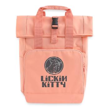 Lickin Kitty - Roll Top Backpack with Two Handles - chintz rose - Front