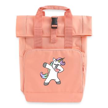 Dab Dance Dabbing Licorne Danse Licorne - Sac à dos Roll Top à deux anses - rose liberty - Devant