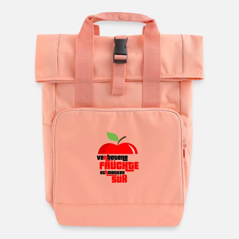 Obst Früchte Geschenkidee Früchte Funsprüche Obst - Rolltop Rucksack mit zwei Griffen - Chintzrosa