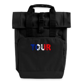 2018 - Roll Top Backpack with Two Handles - black - Front