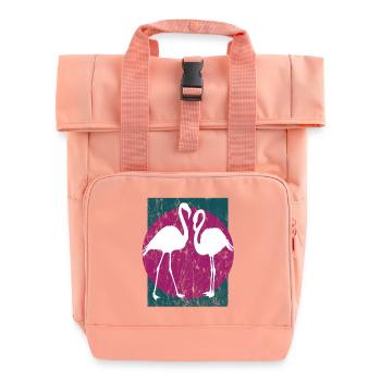 Couple de flamants roses - Sac à dos Roll Top à deux anses - rose liberty - Devant